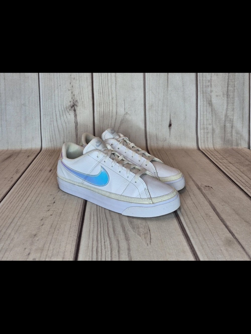 Nike Court Legacy Women's Size 8.5 'White Iridescent' Shoes Sneakers